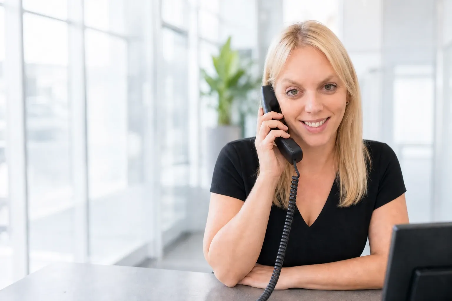 Accueil téléphonique chaleureux au showroom Sart Services